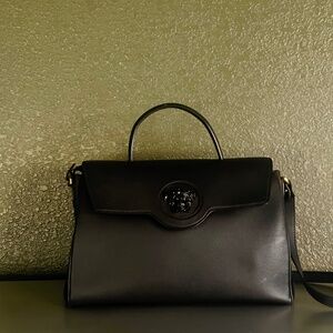 Versace Large La Medusa Leather Top Handle Bag